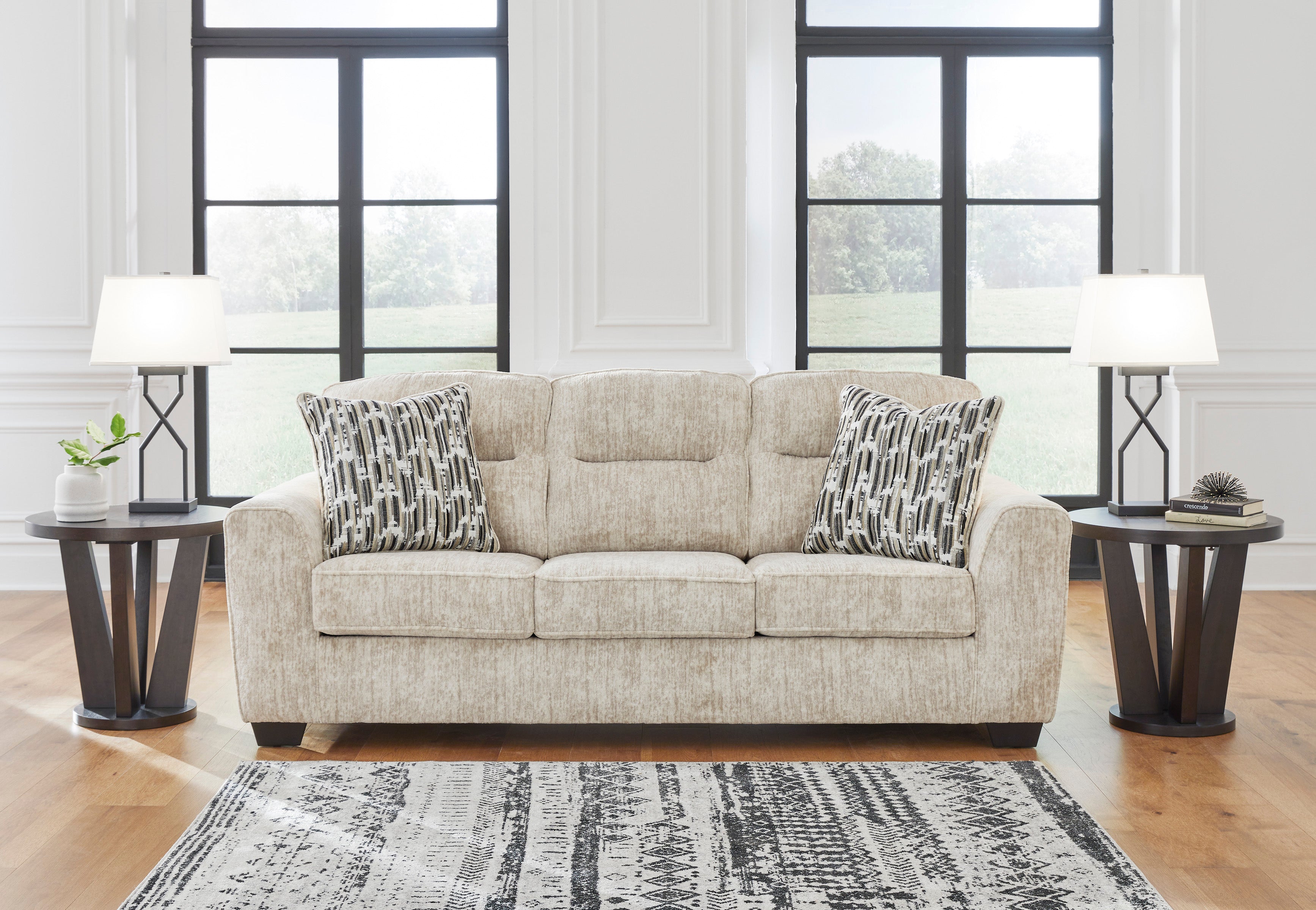 Nesso walnut online sofa & loveseat