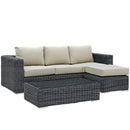 Summon 3 Piece Outdoor Patio Sunbrella� Sectional Set