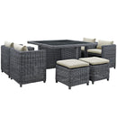 Summon 9 Piece Outdoor Patio Sunbrella� Dining Set