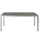 Shore 3 Piece Outdoor Patio Aluminum Dining Set