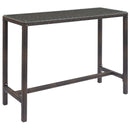 Conduit Outdoor Patio Wicker Rattan Large Bar Table