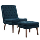 Modify Upholstered Lounge Chair and Ottoman