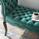 Adelia Chesterfield Style Button Tufted Performance Velvet Bench