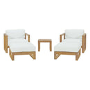Upland 5 Piece Outdoor Patio Teak Set