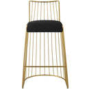 Rivulet Gold Stainless Steel Performance Velvet Bar Stool