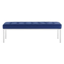 Loft Tufted Large Upholstered Faux Leather Bench