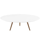 Lippa 47" Round Wood Top Coffee Table with Tripod Base
