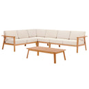 Sedona 5 Piece Outdoor Patio Eucalyptus Wood Set