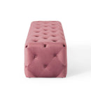 Amour 60" Tufted Button Entryway Performance Velvet Bench