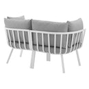 Riverside 2 Piece Outdoor Patio Aluminum Sectional Sofa Set