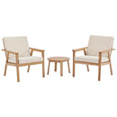 Vero 3 Piece Outdoor Patio Ash Wood Set