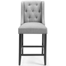 Baronet Tufted Button Upholstered Fabric Counter Stool