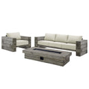 Manteo Rustic Coastal Outdoor Patio Sunbrella� 3 Piece Set