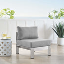 Shore Sunbrella� Fabric Aluminum Outdoor Patio Armless Chair