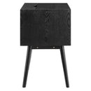 Ember Wood Nightstand With USB Ports