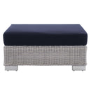 Conway Sunbrella� Outdoor Patio Wicker Rattan 2-Piece Armchair and Ottoman Set