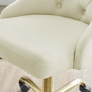 Distinct Tufted Swivel Performance Velvet Office Chair