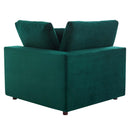 Commix Down Filled Overstuffed Performance Velvet 3-Seater Sofa