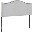 Curl Queen Nailhead Upholstered Headboard
