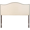 Curl Queen Nailhead Upholstered Headboard