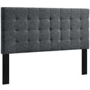 Paisley Tufted Twin Upholstered Linen Fabric Headboard