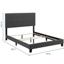 Amira Twin Upholstered Fabric Bed