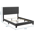 Amira King Upholstered Fabric Bed