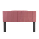 Camilla Channel Tufted Twin Performance Velvet Headboard