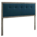 Draper Tufted Full Fabric and Wood Headboard