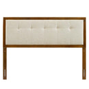 Draper Tufted Full Fabric and Wood Headboard