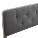 Collins Tufted Full Fabric and Wood Headboard
