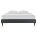 Harlow Full Performance Velvet Platform Bed Frame