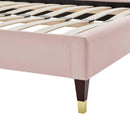 Harlow Full Performance Velvet Platform Bed Frame