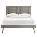 Marlee King Wood Platform Bed With Splayed Legs