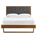 Willow Queen Wood Platform Bed With Angular Frame