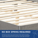 Sierra Cane and Wood Queen Platform Bed With Angular Legs