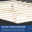 Sierra Cane and Wood King Platform Bed With Splayed Legs
