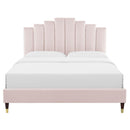Elise Full Performance Velvet Platform Bed