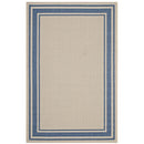 Rim Solid Border 5x8 Indoor and Outdoor Area Rug