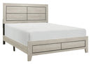 Homelegance Furniture Quinby Queen Panel Bed in Light Brown 1525-1