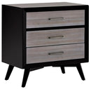 Homelegance Raku 3 Drawer Nightstand in Gray 1711-4