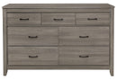 Homelegance Waldorf 7 Drawer Dresser in Dark Gray 1902-5