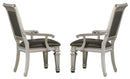 Homelegance Bevelle Arm Chair in Silver (Set of 2) 1958A