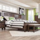 Franco Burnished Oak Queen Bed