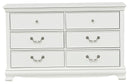 Homelegance Lucida 6 Drawer Dresser in White 2039W-5