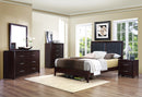 Homelegance Edina Queen Panel Bed in Espresso-Hinted Cherry 2145-1