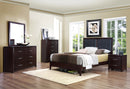 Homelegance Edina 2 Drawer Nightstand in Espresso-Hinted Cherry 2145-4