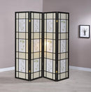 Transitional Black Folding Screen