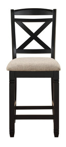 Homelegance Baywater Counter Height Chair in Black (Set of 2)
