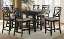 Homelegance Baywater Counter Height Table in Natural and Black 5705BK-36